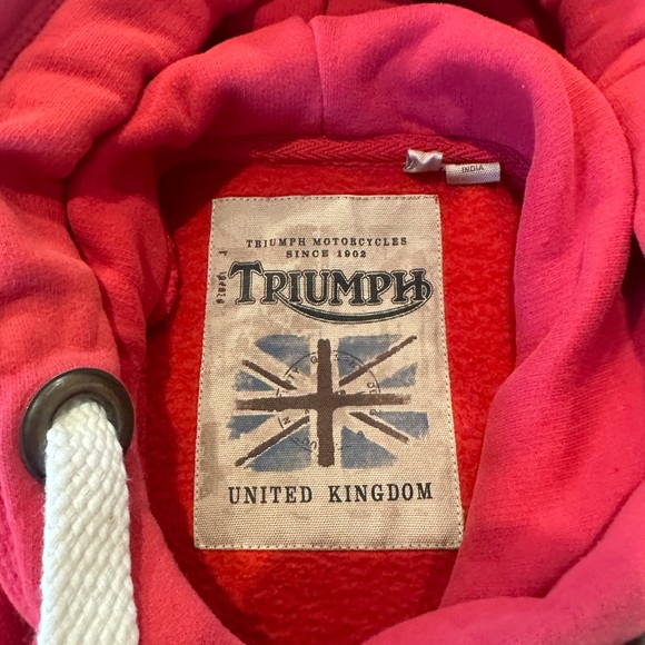 Triumph Motorcycle Pullover Hoodie Size Small Men’s - Picture 4 of 7